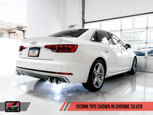 Load image into Gallery viewer, AWE Tuning Audi B9 S4 Track Edition Exhaust - Non-Resonated (Silver 102mm Tips)