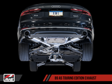 Load image into Gallery viewer, AWE Tuning Audi B9 A5 Touring Edition Exhaust Dual Outlet - Chrome Silver Tips (Includes DP)