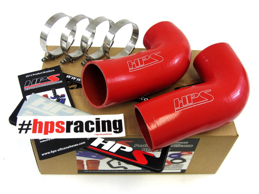 HPS Silicone Post MAF Dual Air Intake Tubes Kit Red 5.0L V8 for BMW 98-03 M5 E39